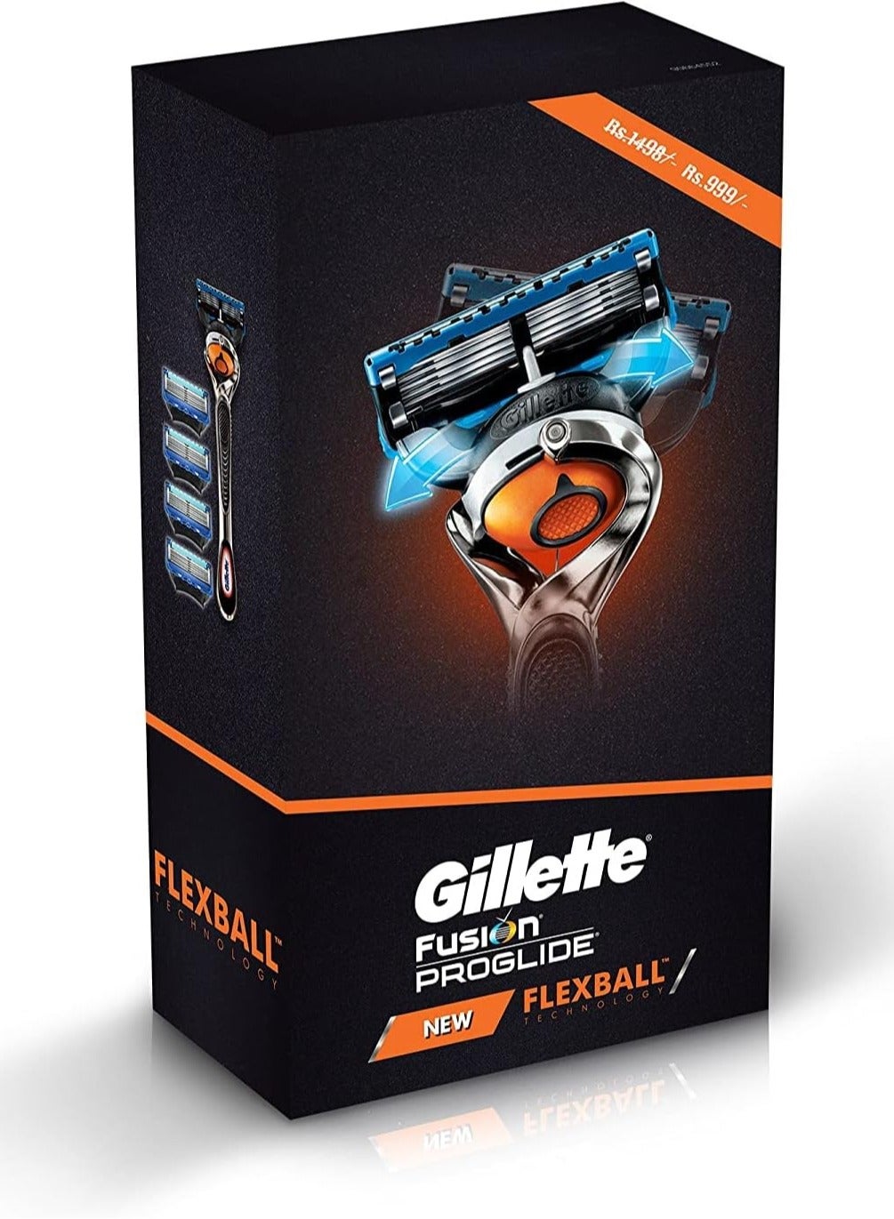 Gillette Flexball Pro Glide Gift Pack and Flexball Razor with 4 Flexball Cartridge